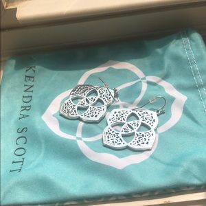 Kendra Scott Silver Flower Earrings